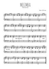 Téléchargez l'arrangement pour piano de la partition de Mélimba en PDF